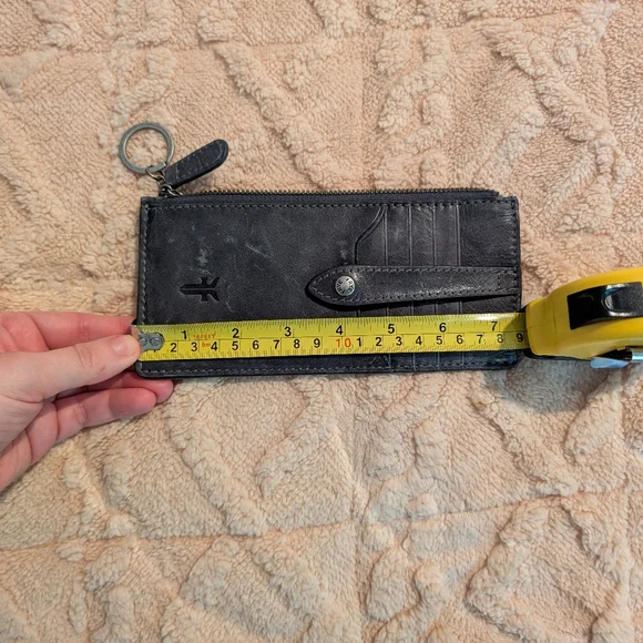 Frye Melissa Snap Card Wallet In Dark Gray - Picture 4 of 5